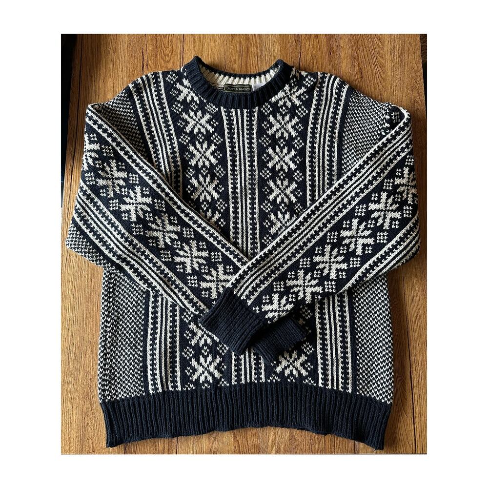 Croft & Barrow Winter Patterned Cosby Sweater Men's Size Large